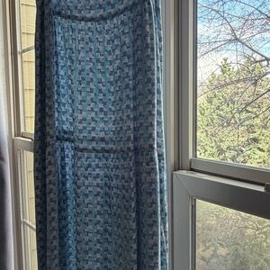 Final Touch Blue Geometric-Print Maxi Skirt